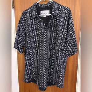 Vintage 90s Frank Button Up Shirt Mens Medium Retro Abstract  Print Sz L